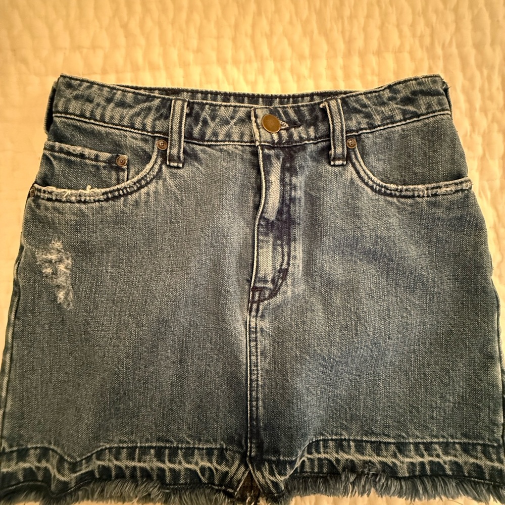 Free People Blue Denim Skirt